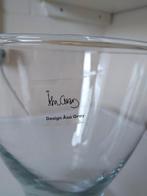 Mooie ronde design vaas van dik glas goede kwaliteir, Ophalen, Zo goed als nieuw, Overige typen