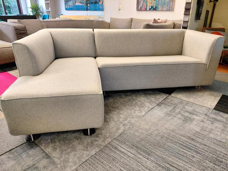 Gelderland 4800 hoekbank | Refurbished | Wol greige, Huis en Inrichting, Banken | Bankstellen, Zo goed als nieuw, Hoekbank, Driepersoons