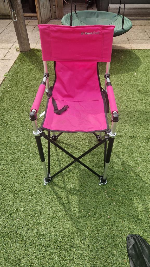 Roze Kinder Campingstoelen - Euro Trail, Caravans en Kamperen, Kampeermeubelen, Ophalen of Verzenden, Zo goed als nieuw, Campingstoel