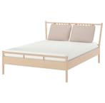 Bedframe IKEA BJÖRKSNÄS 160x200cm, Ophalen, Wit, Tweepersoons, Zo goed als nieuw