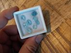 Lot met facet geslepen aquamarijn, Sieraden, Tassen en Uiterlijk, Edelstenen, Ophalen of Verzenden