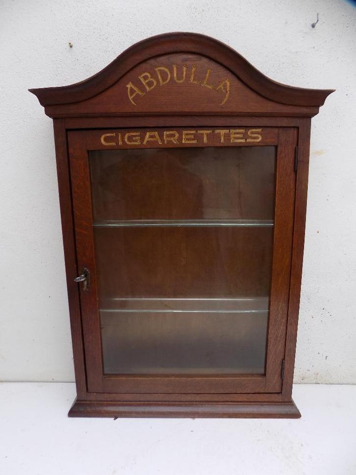 Winkelvitrine wandvitrine 1930 antiek brocante vitrinekast, Huis en Inrichting, Woonaccessoires | Overige, Gebruikt, Ophalen of Verzenden