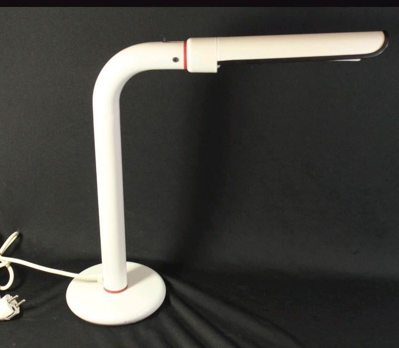 Vintage Philips FTH 411 Bureaulamp jaren 80 buislamp design, Gebruikt, Ophalen of Verzenden, Modern, Minder dan 50 cm