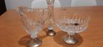 vaas,suikerpot, melkkan boheems kristal zilver voet, Antiek en Kunst, Antiek | Glas en Kristal, Ophalen of Verzenden
