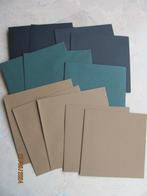 NIEUW dubbele gekleurde KAARTEN set vierkant ENVELOP papier, Ophalen of Verzenden, Nieuw, Overige thema's, Blanco kaart of Basiskaart