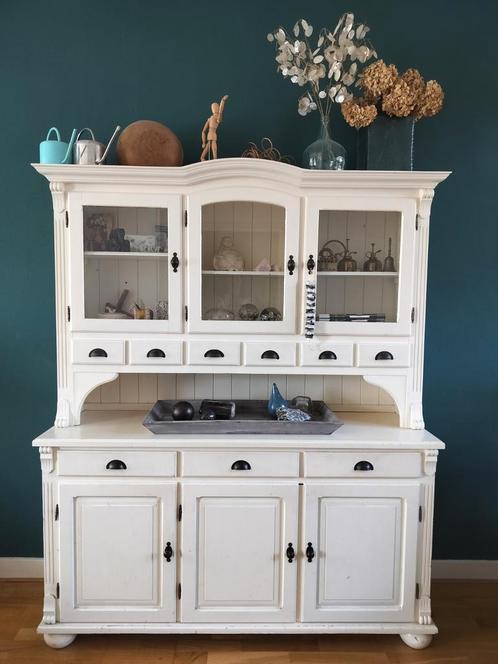 Witte grenen buffetkast, Huis en Inrichting, Kasten | Buffetkasten, Gebruikt, 150 tot 200 cm, 150 tot 200 cm, 25 tot 50 cm, Grenenhout