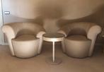 Fendi Casa draaibare fauteils 2x met tafel, Huis en Inrichting, Fauteuils, Ophalen, Gebruikt, 75 tot 100 cm, Stof