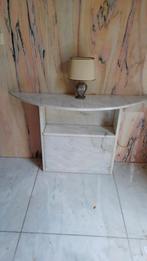 Marmeren Sidetable - Wit, Huis en Inrichting, Tafels | Sidetables, Ophalen, Overige materialen, Gebruikt, 100 tot 150 cm