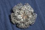 Bloembroche zilver (900) filigrain, haakje stuk., Ophalen of Verzenden, Zilver