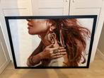 Grote ingelijste wanddecoratie – Bohemian stijl – 155 x 86cm, Ophalen, Zo goed als nieuw, 100 tot 125 cm, Foto of Poster