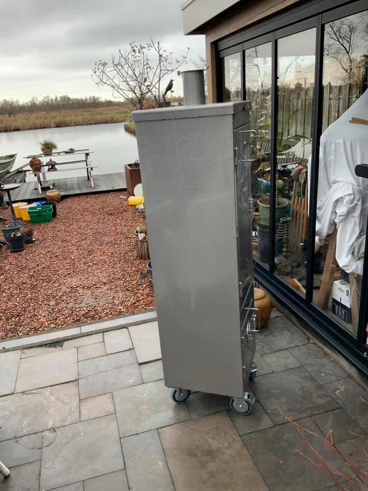 Rvs rookkast, Tuin en Terras, Houtskoolbarbecues, Nieuw, Ophalen of Verzenden