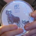 LUNAR III – YEAR OF THE TIGER – 1 KG ZILVER 2022, Postzegels en Munten, Zilver, Ophalen of Verzenden