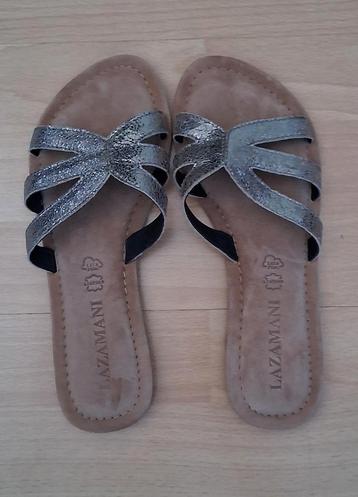 Lazamani leren Slippers - Maat 38 beschikbaar voor biedingen