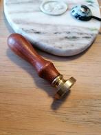 Lakzegel stempels waxseal met houten handvat, Ophalen of Verzenden, Zo goed als nieuw
