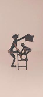 Verbronsd tinnen beeldje Clown door  Brigitte van den Houdt, Verzamelen, Beelden en Beeldjes, Ophalen of Verzenden, Zo goed als nieuw