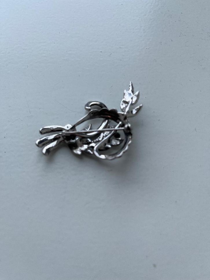 Vintage zilveren broche, Sieraden, Tassen en Uiterlijk, Broches, Zo goed als nieuw, Zilver, Zilver, Ophalen of Verzenden