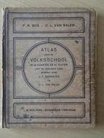 boek ATLAS VOOR DE VOLKSSCHOOL IN 42 KAARTEN EN 51 PLATEN, Gelezen, Ophalen of Verzenden, Landkaart, 1800 tot 2000