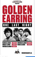 4 Tickets Stage & Drinks Golden Earring "One Last Night", Tickets en Kaartjes, Drie personen of meer, Januari