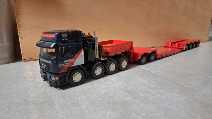 Conrad MAN Nooteboom 2bed4, Hobby en Vrije tijd, Modelauto's | 1:50, Gebruikt, Bus of Vrachtwagen, Conrad, Ophalen of Verzenden