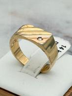 Prachtige 14 karaat goud tricolor ring met kleine steen, 19 tot 20, Nieuw, Ophalen of Verzenden, Nvt