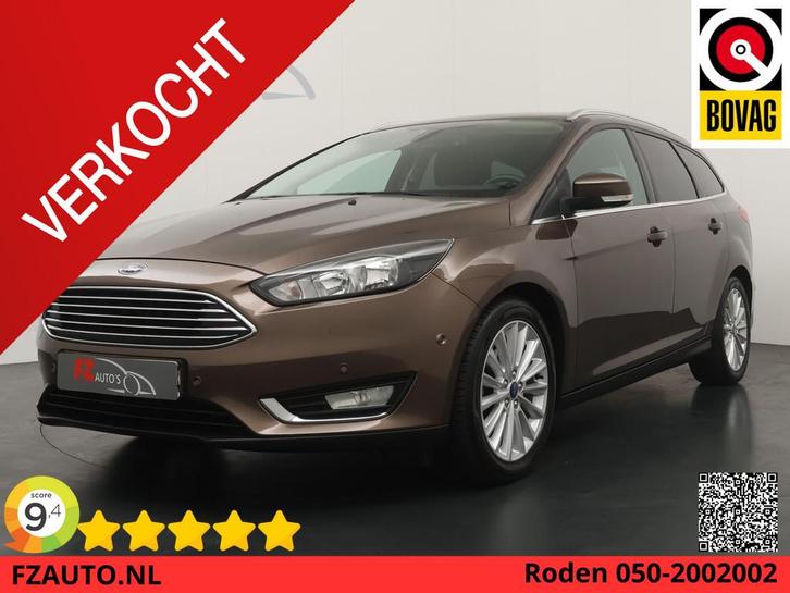 Ford Focus Wagon 1.0 Titanium - Navigatie - Trekhaak - Airco, Auto's, Ford, Bedrijf, Te koop, Focus, ABS, Airbags, Airconditioning