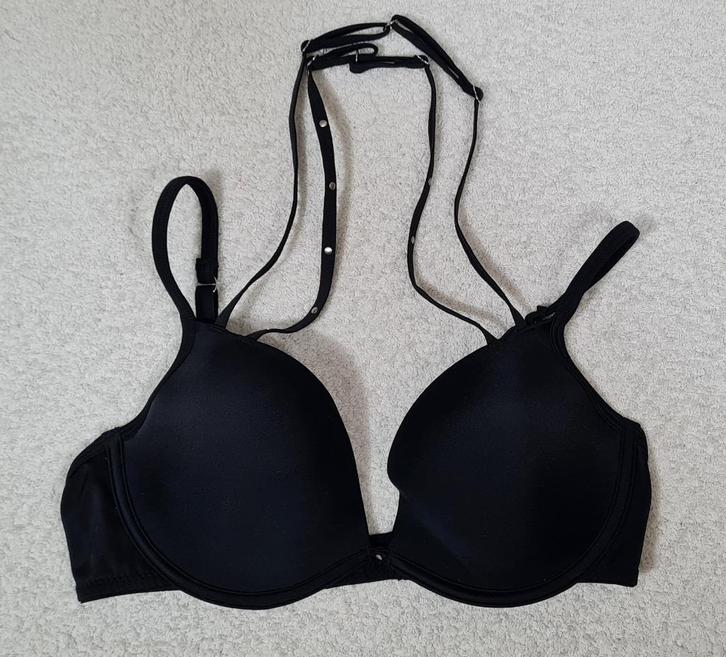 Sapph Beugel BH 70C Zwart met Touwtjes en Studs (475), Kleding | Dames, Ondergoed en Lingerie, BH, Zwart, Ophalen of Verzenden