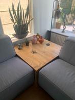 Steigerhouten salontafel, Ophalen, Robuust, steigerhout, aluminium, 100 tot 150 cm, Vierkant