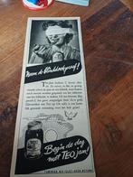 Advertentie van TEO jam blinddoekproeg Taminiau Elst 1949, Verzamelen, Ophalen of Verzenden, Zo goed als nieuw, Overige typen