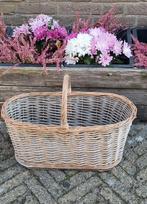 Rieten Mand - Flessenmand, Bloemenmand, Boodschappen, Ophalen, Gebruikt, Mand, Riet