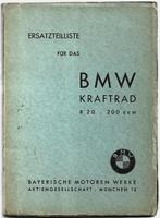 BMW R20 Ersatzteilliste 200 ccm 1937 (R20) onderdelenboek, Ophalen of Verzenden, BMW