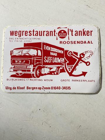 Sticker Wegrestaurant ‘t Anker Roosendaal beschikbaar voor biedingen
