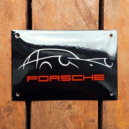Emaille Schild PORSCHE 911 Dealer Reclamebord Vintage Plaat, Verzamelen, Merken en Reclamevoorwerpen, Gebruikt, Reclamebord, Verzenden