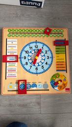 Goula houten kalenderklok klok, Ophalen of Verzenden, Gebruikt