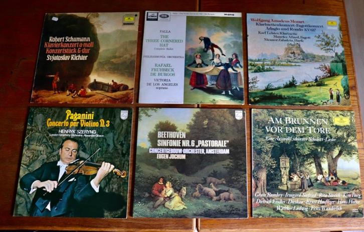 6 x klassiek vinyl, met romantische hoezen. Mooi klassiek!, Cd's en Dvd's, Vinyl | Klassiek, Gebruikt, Classicisme, Overige typen