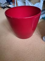 Grote bloempot 34 hoog, breed 40 cm. Bordeau rood, Ophalen, Zo goed als nieuw, Rond