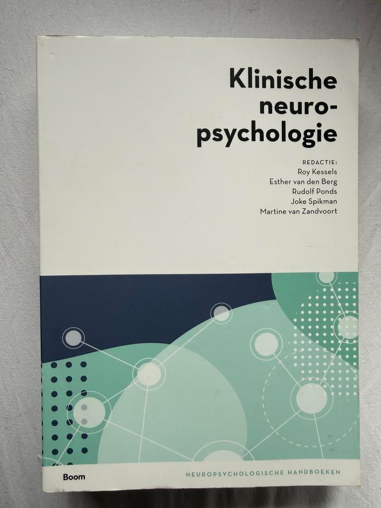 Klinische neuropsychologie boek, Boeken, Studieboeken en Cursussen, Ophalen of Verzenden, Beta, Zo goed als nieuw, HBO