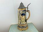 Vintage Duitse Bierpul met Deksel, Antiek en Kunst, Antiek | Keramiek en Aardewerk, Ophalen of Verzenden