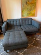 Ikea LANDSKRONA 2-zitsbank - Donkergrijs + poef, Huis en Inrichting, Ophalen, 150 tot 200 cm, Tweepersoons, 75 tot 100 cm