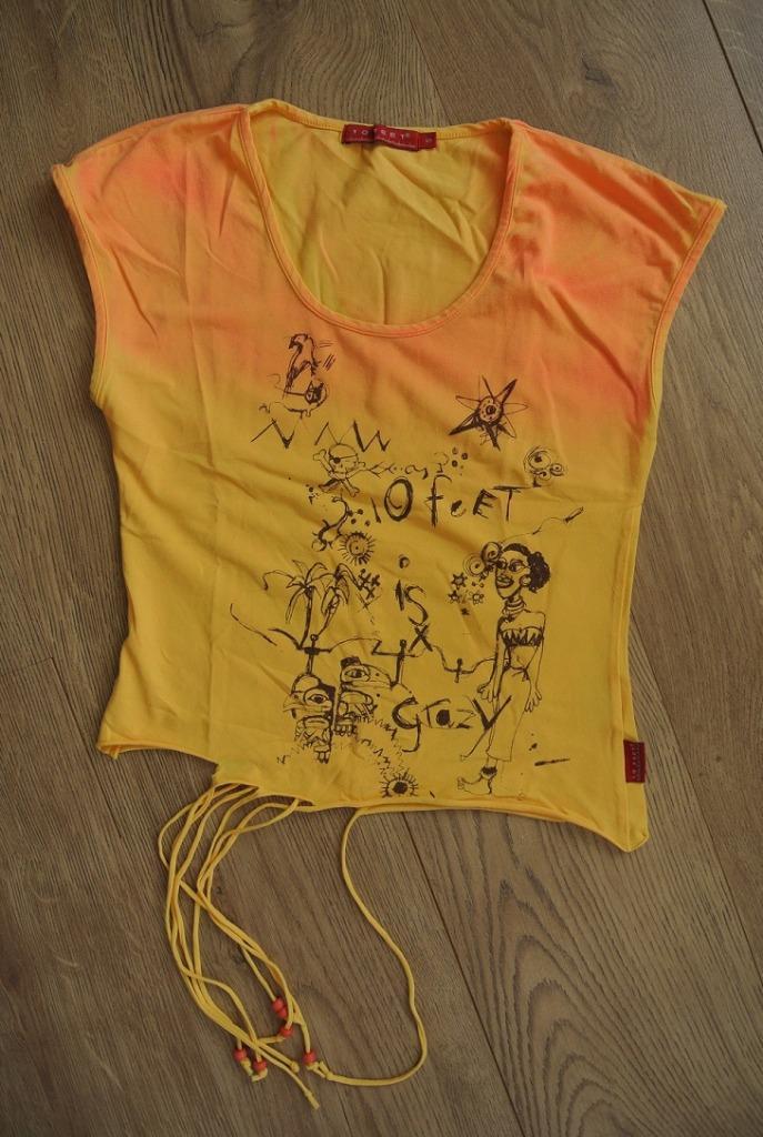 10Feet top S geel oranje apart gaaf zga nieuw, Kleding | Dames, Tops, Zo goed als nieuw, Maat 36 (S), Geel, Korte mouw, Ophalen of Verzenden