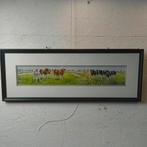 Wiebe van der Zee roodbonte en zwartbonte koeien in de wei, Ophalen of Verzenden, Minder dan 50 cm, Schilderij, Minder dan 50 cm