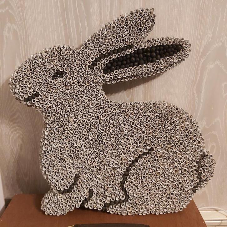 Uniek konijn kleur taupe /grijs, Huis en Inrichting, Woonaccessoires | Overige, Nieuw, Ophalen of Verzenden