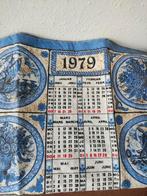 Mooie kalenderdoek 'Delfts Blauw' uit 1979 om op te hangen, Antiek en Kunst, Curiosa en Brocante, Verzenden