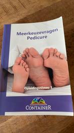 Meerkeuzevragen Pedicure , opleidingsniveau 3, Boeken, Studieboeken en Cursussen, Container, Zo goed als nieuw, Verzenden