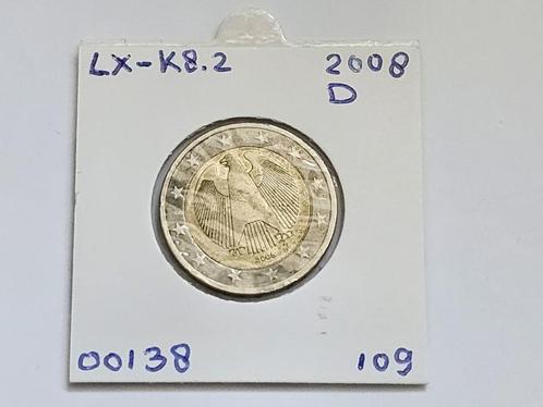 2-euromunt Duitsland (D) A 2008 Koers LX-K8.2, Postzegels en Munten, Munten | Europa | Euromunten, Losse munt, 2 euro, Duitsland