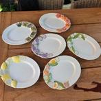 Vintage barbotine aardewerk salade borden, Ophalen of Verzenden