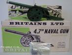 Britains 4.7 Naval Gun miniatuur Kanon in doos 70er jr 1:32, Verzamelen, Militaria | Algemeen, Ophalen of Verzenden, Landmacht