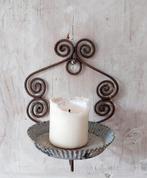 Oude wandkandelaar / smeedijzer, Antiek en Kunst, Curiosa en Brocante, Verzenden