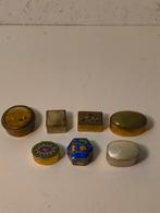 7 Antieke pillendoosjes Perzisch, emaille, parelmoer, Antiek en Kunst, Ophalen of Verzenden