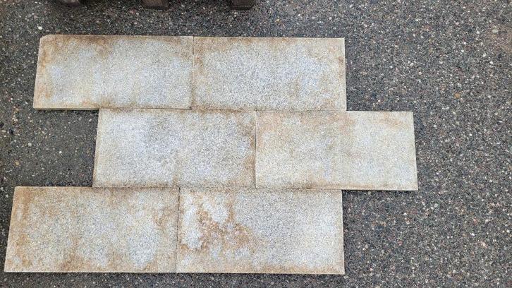 Graniet tegels, Tuin en Terras, Tegels en Klinkers, Gebruikt, Terrastegels, Natuursteen, 5 tot 10 m², Ophalen of Verzenden