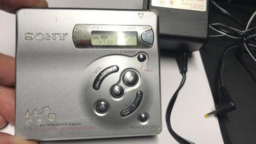 Sony MZ-R500 minidisc + voeding, Audio, Tv en Foto, Walkmans, Discmans en Minidiscspelers, Ophalen of Verzenden